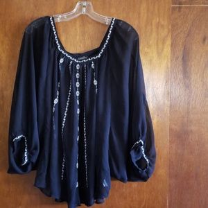 Sheer blue Lucky top.